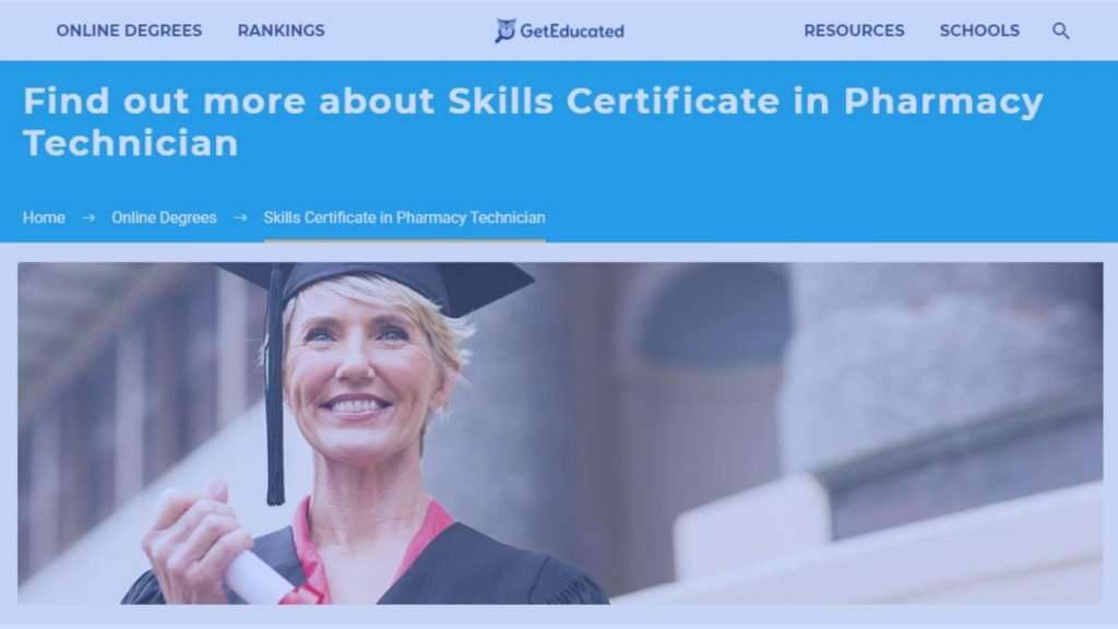 Skills Certificate in Pharmacy Technician 2022